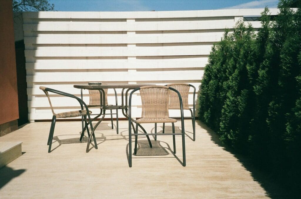 Zithoek op een terras