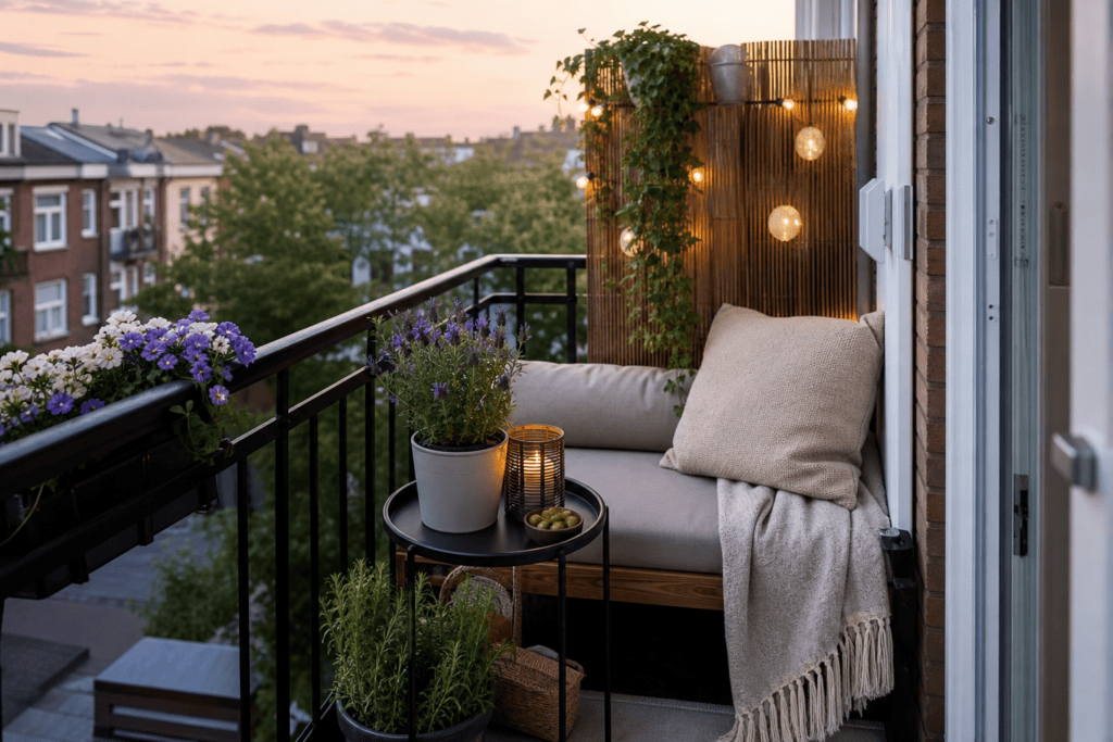 Hoe maak je een balkon gezellig met weinig ruimte?
