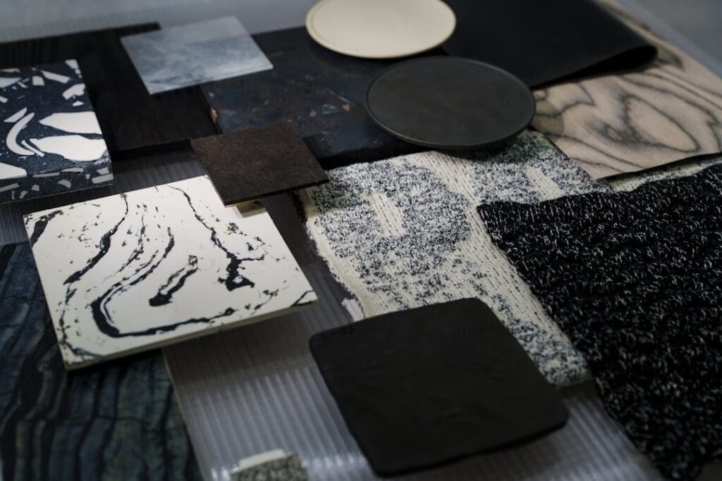 Materialen en kleuren voor een interieur