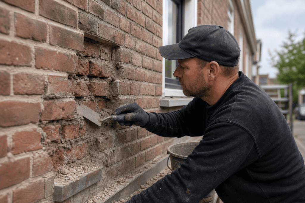 Wat doet een voegbedrijf bij beschadigd metselwerk?