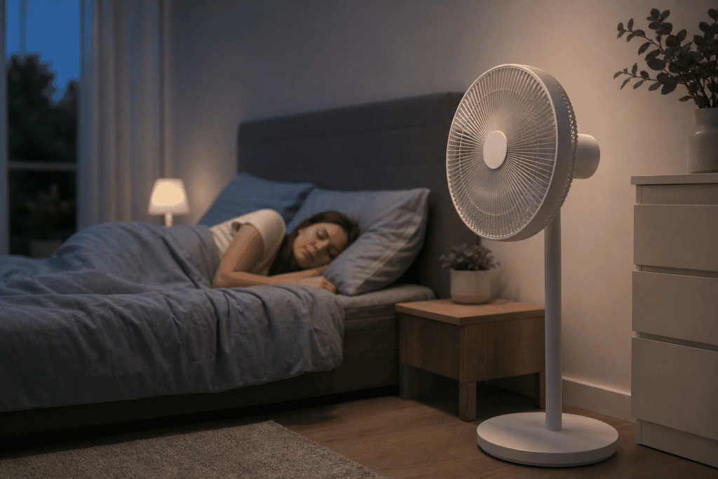 Welke ventilator is prettig voor gebruik in de slaapkamer?